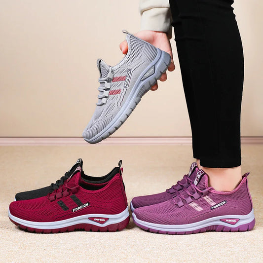 Fashion Casual Mesh Sneakers for Women Cushioning Sole/Comfortable Walking Shoes Multiple Colors