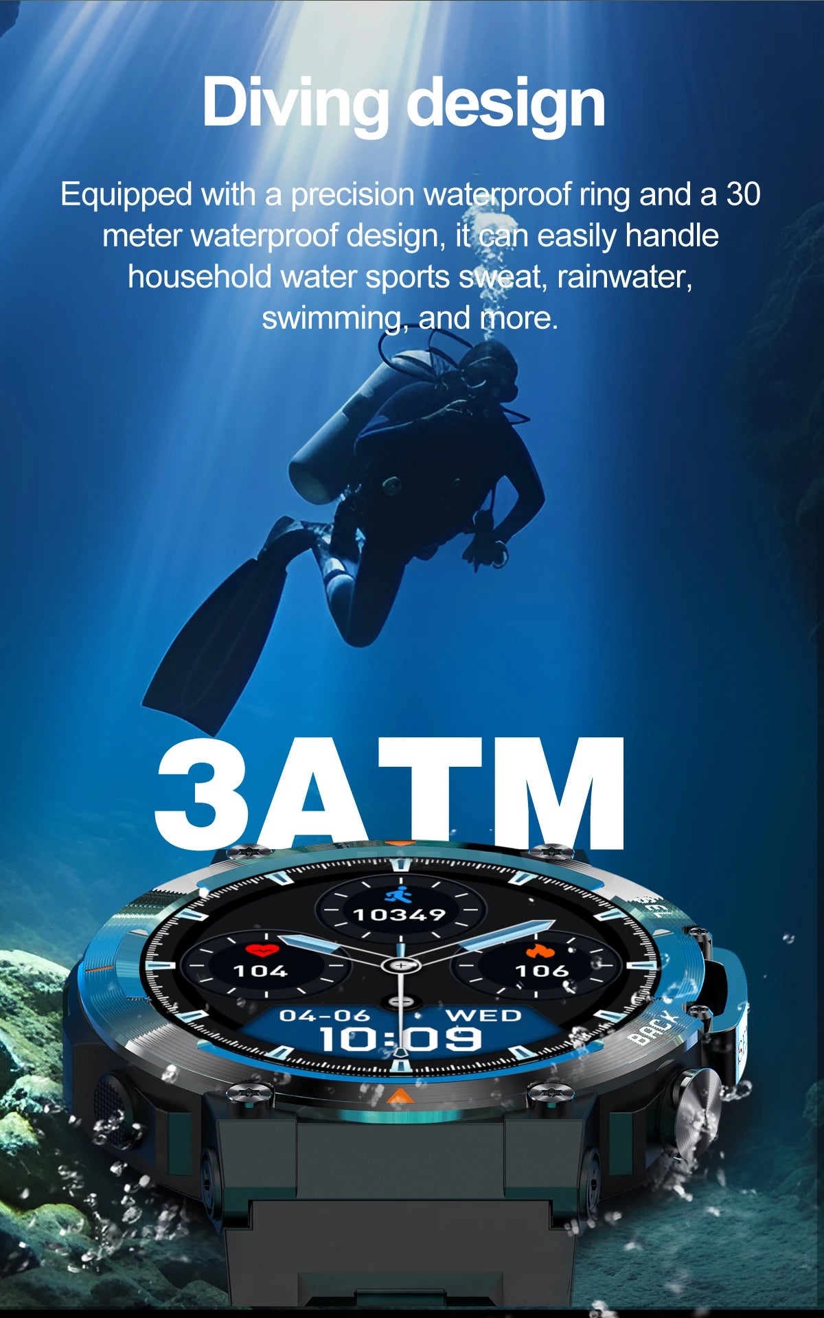 SENBONO MAX18 Smart Watch for Men AMOLED Screen AI GPT Bluetooth Call/410mAh Big Battery Fitness Tracker Men' Sport Smartwatch