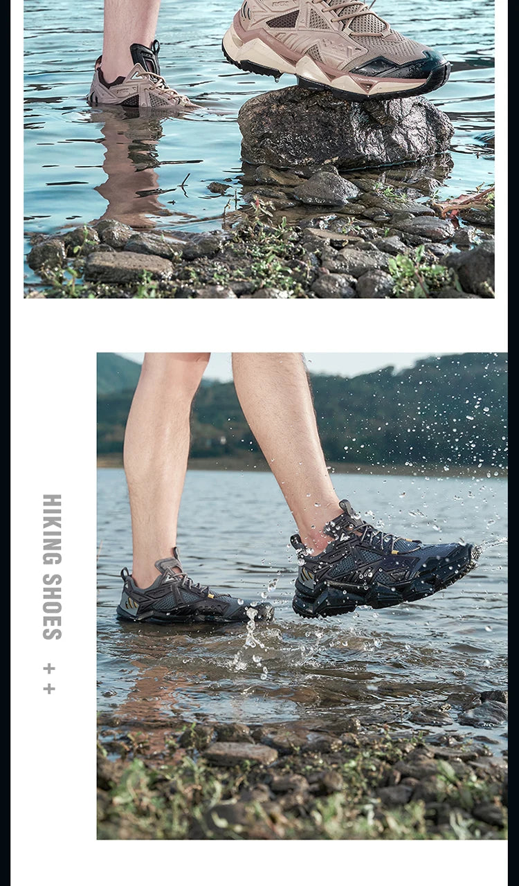 Rax Men Waterproof Hiking Shoes Breathable Hiking Boots/Outdoor Trekking Sports Sneakers Tactical Shoes