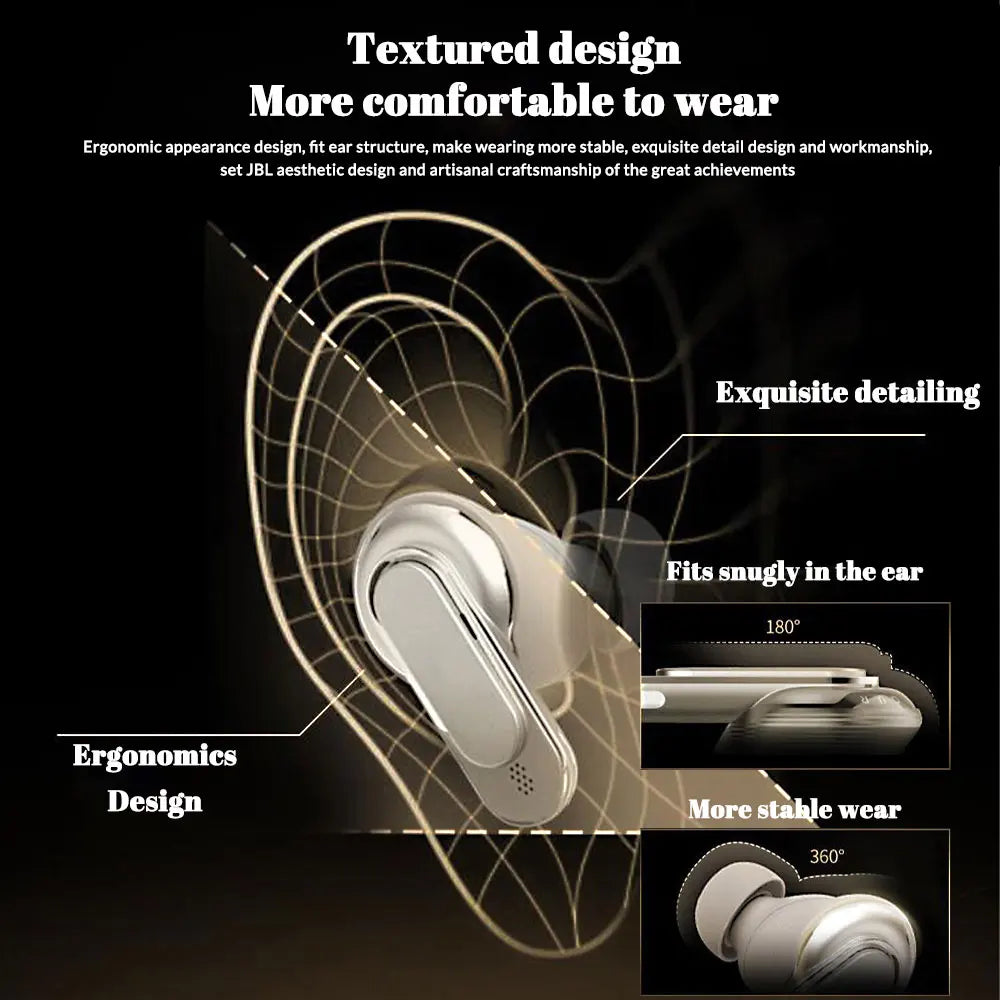 V8 Earphones Bluetooth 5.3 LCD Touch Screen Wireless Headphones/ANC Headset Cancellation Headphones 6Mic ENC HD Call TWS Earbuds