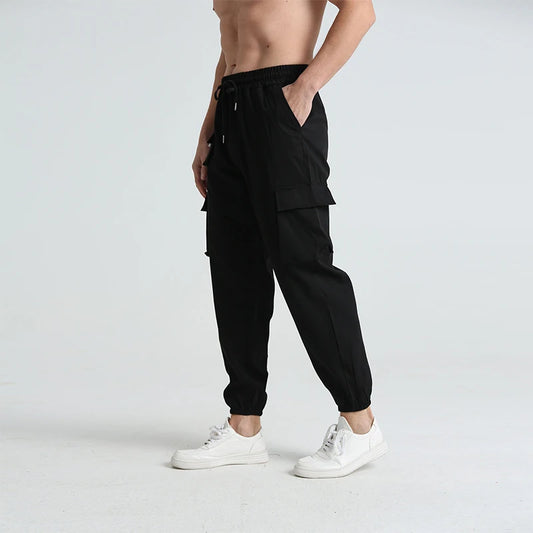 Men s Outdoor Hiking Cargo Pants Lightweight Quick Dry/Breathable Trousers with Adjustable Waistband and Pockets