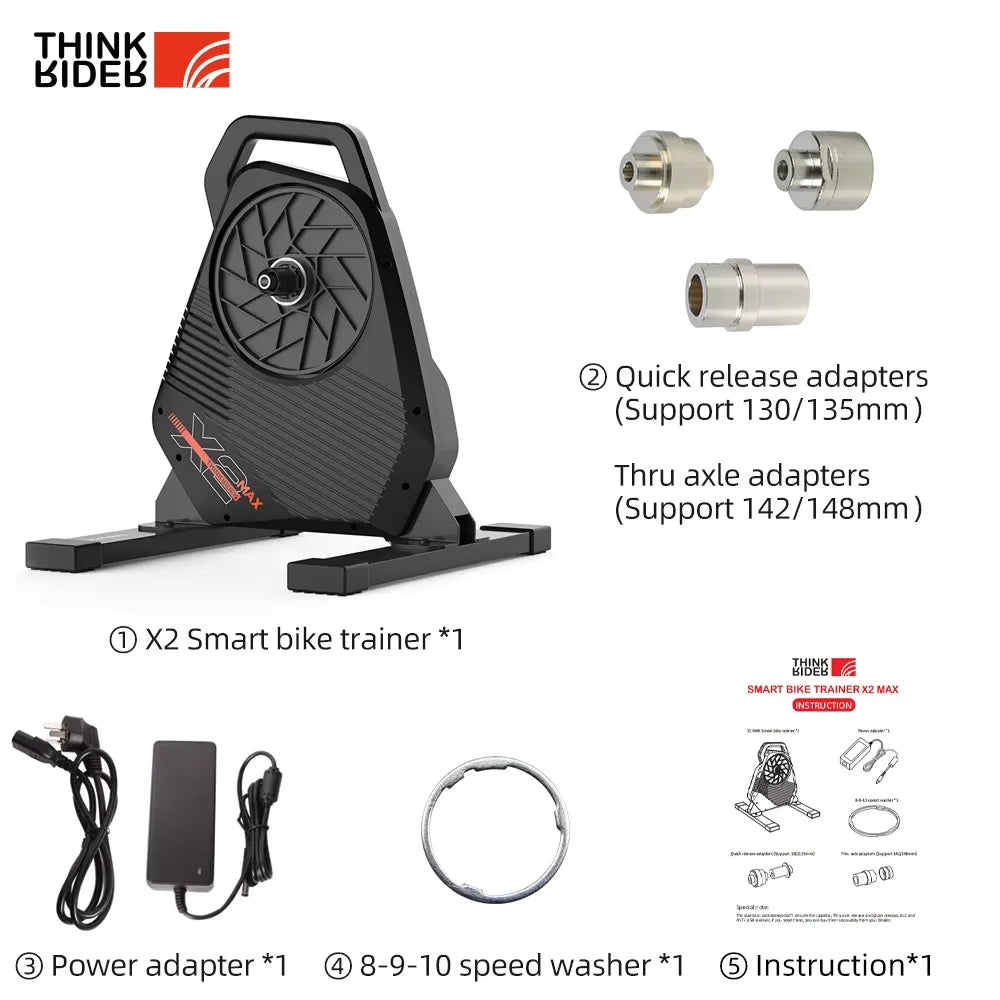 New ThinkRider X2Max Smart Bike Trainer MTB Road Bicycle/home trainer Built-in Power Meter power meter Compatible