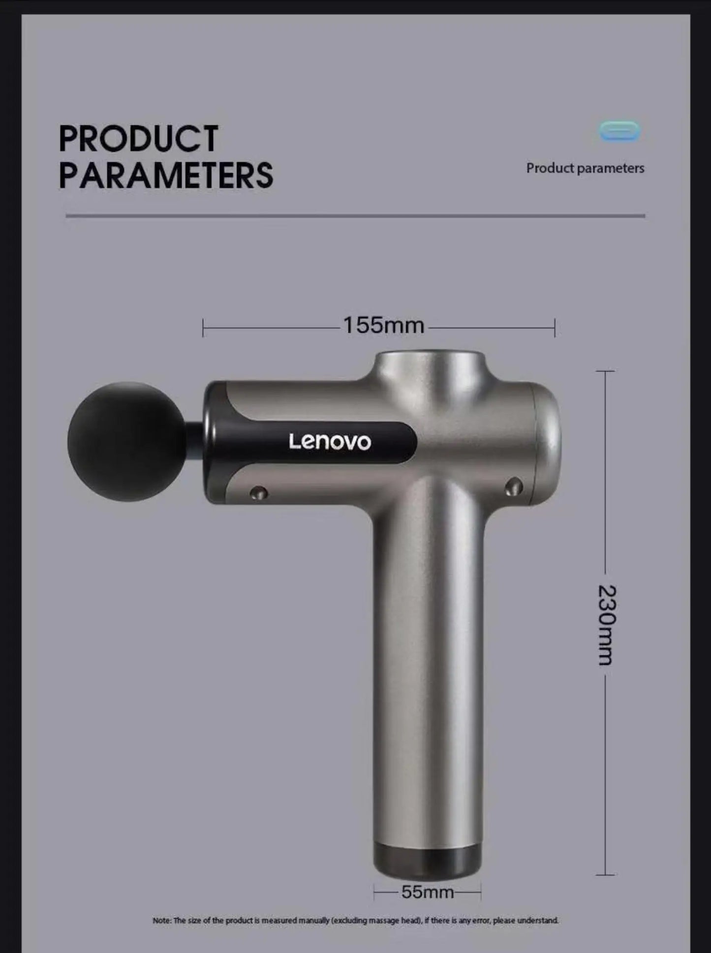 Lenovo N2 N3 Muscle Relaxation Massager Genuine Brand Fascia Gun/6-8Massage Head Relieve Muscle Tension and Soreness Portable