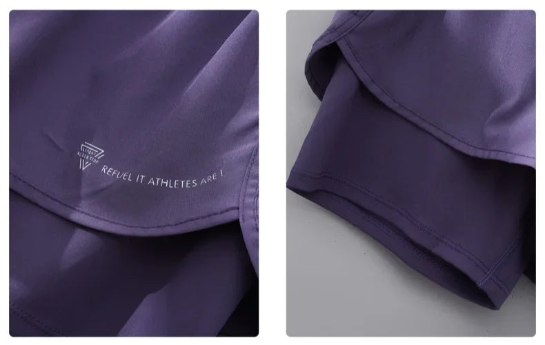 Women Running Shorts 2 In 1 Quick Dry High Waist Summer Shorts/With Pocket Lightweight Cycling Clothes Athletic Wear