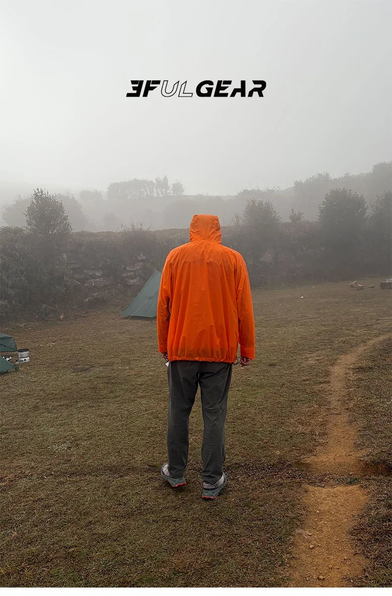 3F UL GEAR QingSuo Spilt Rain Poncho Outdoor Ultralight/Sleeve Rain Coats 15D Nylon Waterproof Hiking Cycling Jacket