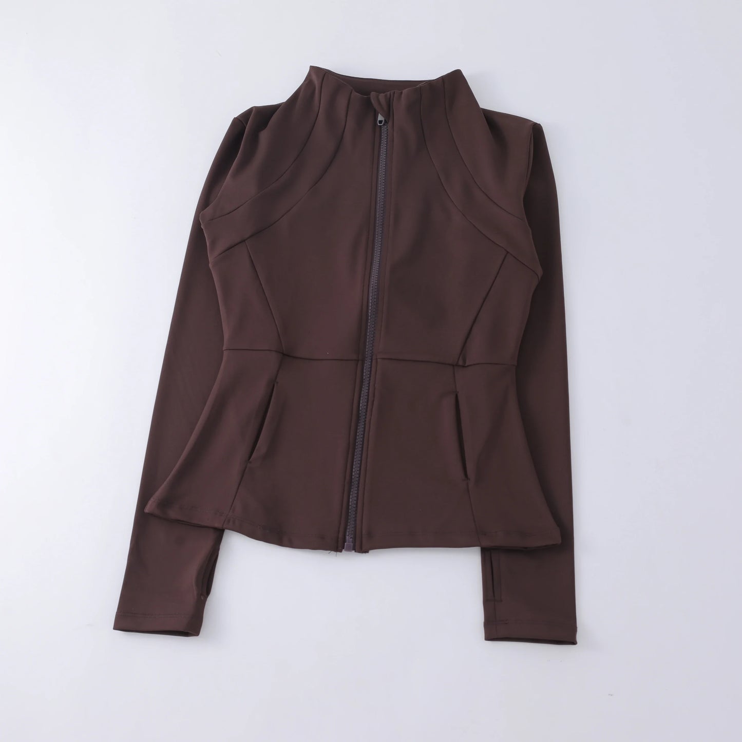 New yoga wear ladies coat round high elastic loose exercise/yoga fitness long sleeve stand-up collar yoga tops