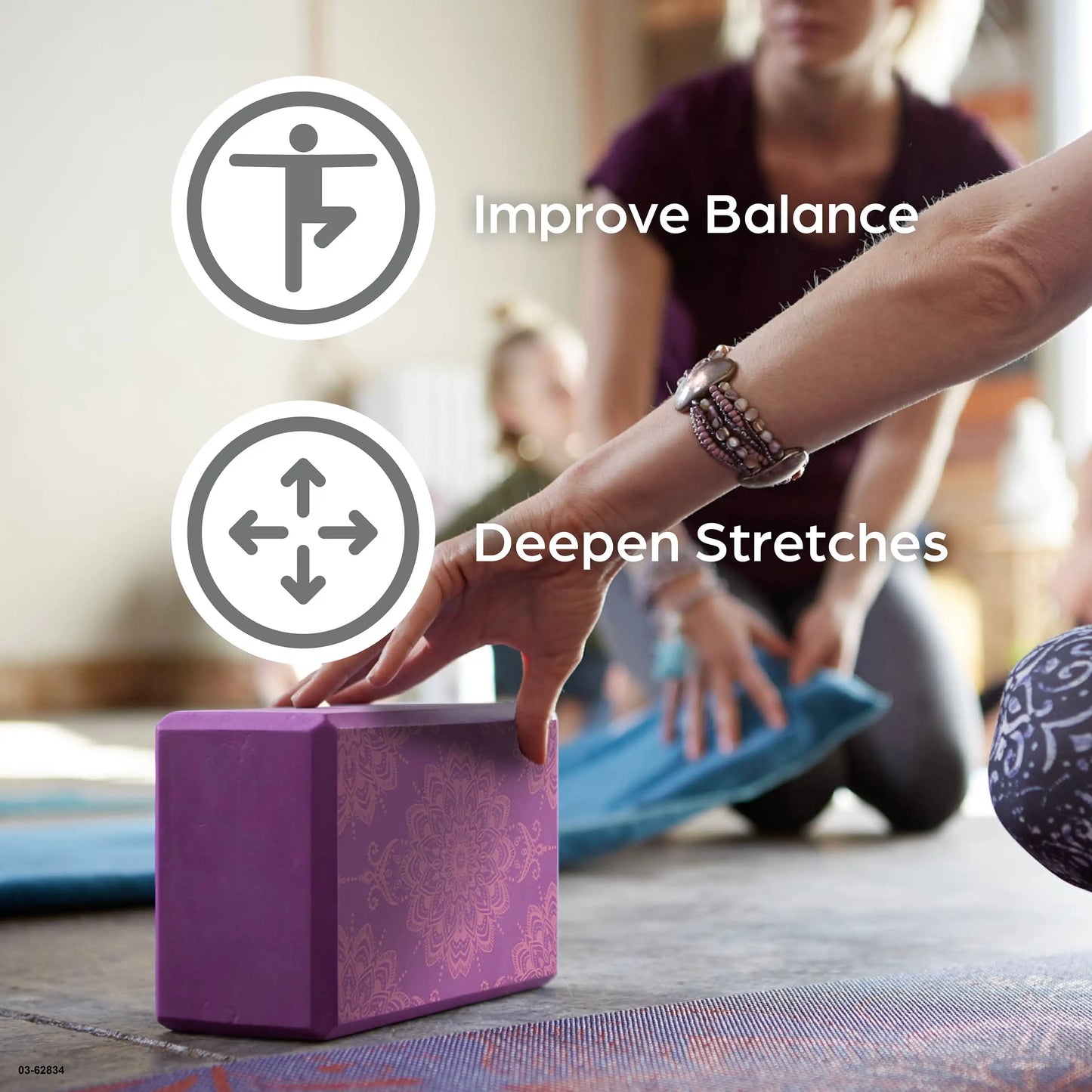 Printed Fashion Yoga Block/Made from Sturdy Foam, Pink