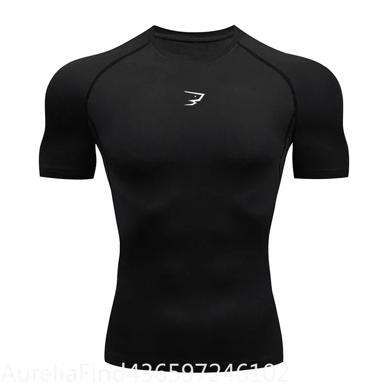 Men Short Sleeve Compression T-Shirt Running Gym/Fitness Sport Tees Male Jogging Athletic Sport Tops