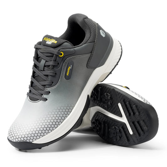 FitVille Wide Men's Golf Shoes Non-Slip Wear-Resistant Comfortable/Pickleball Sports Shoes Suitable for Swollen Feet
