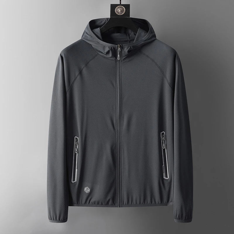 UPF50+ Summer UV Protection Hoodie Unisex Breathable Ice Silk/Outdoor Sports Couple's Beach Street Style Lightweight Jacket