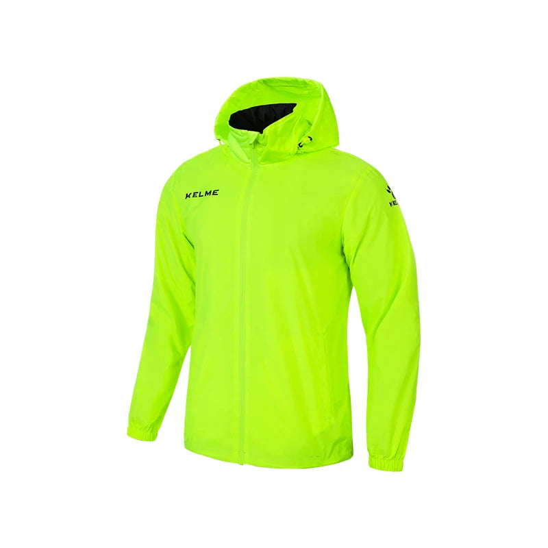 KELME Men's Windbreaker Running Jacket Hooded Windproof Coat/Training Waterproof Jacket Quick Dry