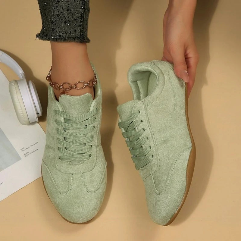 Women's Casual Flat-Soled Non-Slip Wear-Resistant Sport Spring/Autumn Round-Toe Soft And Comfortable Women Single Shoes