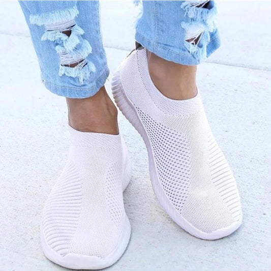 Women Flat Slip on White Shoes Woman Lightweight White Sneakers/Summer Autumn Casual Chaussures Femme Basket Flats Shoes