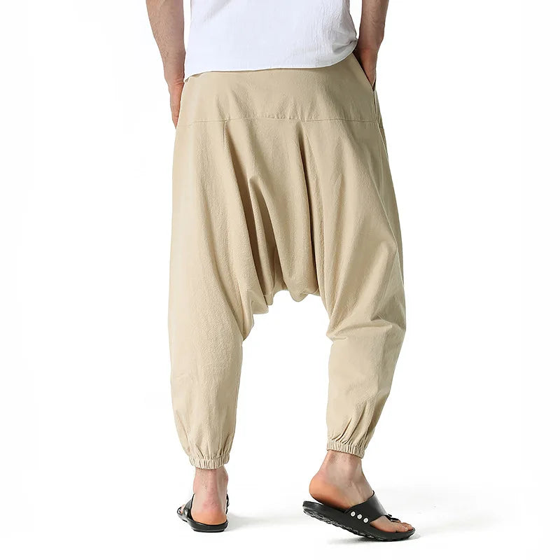 New Men Harem Pants Sweat wear Baggy Casual Yoga Loose Cotton/Sport Jogging Pants Cross Pants for Men Streetwear