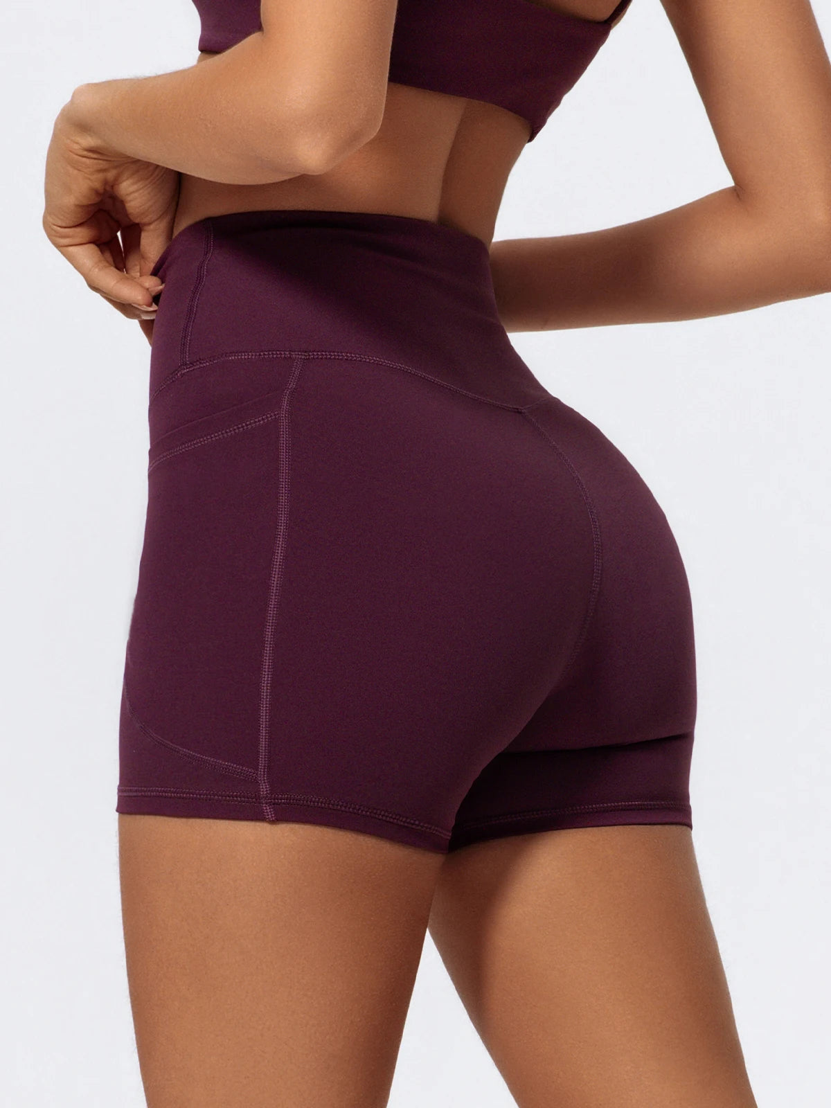 Hearuisavy Women Summer High Waist Shorts with Pockets/Quick Dry Yoga Cycling Gym Workout Sports Bottoms