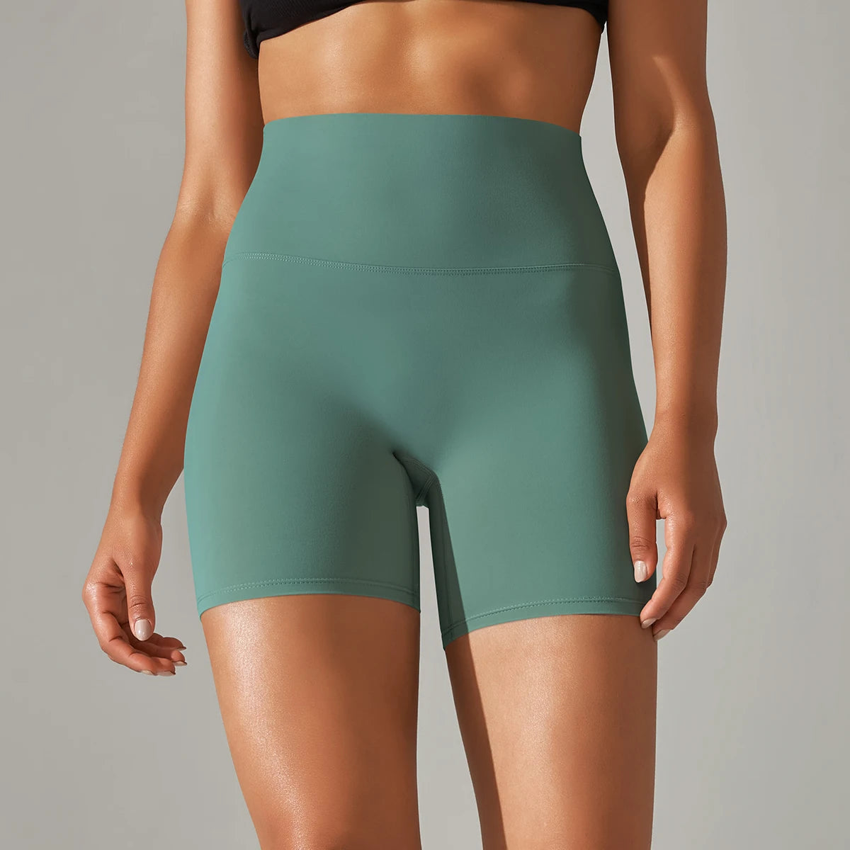Women High Waist Breathable Yoga Fitness Shorts Stretch Sports Leggings/Running Cycling Summer Daily Workout Gym Athletic Shorts