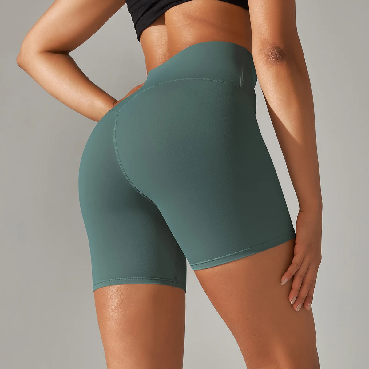 Women High Waist Breathable Yoga Fitness Shorts Stretch Sports Leggings/Running Cycling Summer Daily Workout Gym Athletic Shorts