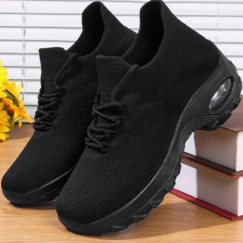 Summer Women Sneakers Outdoor Running Air Cushion/Sport Shoes Increase Height Breathable Walk Shoes