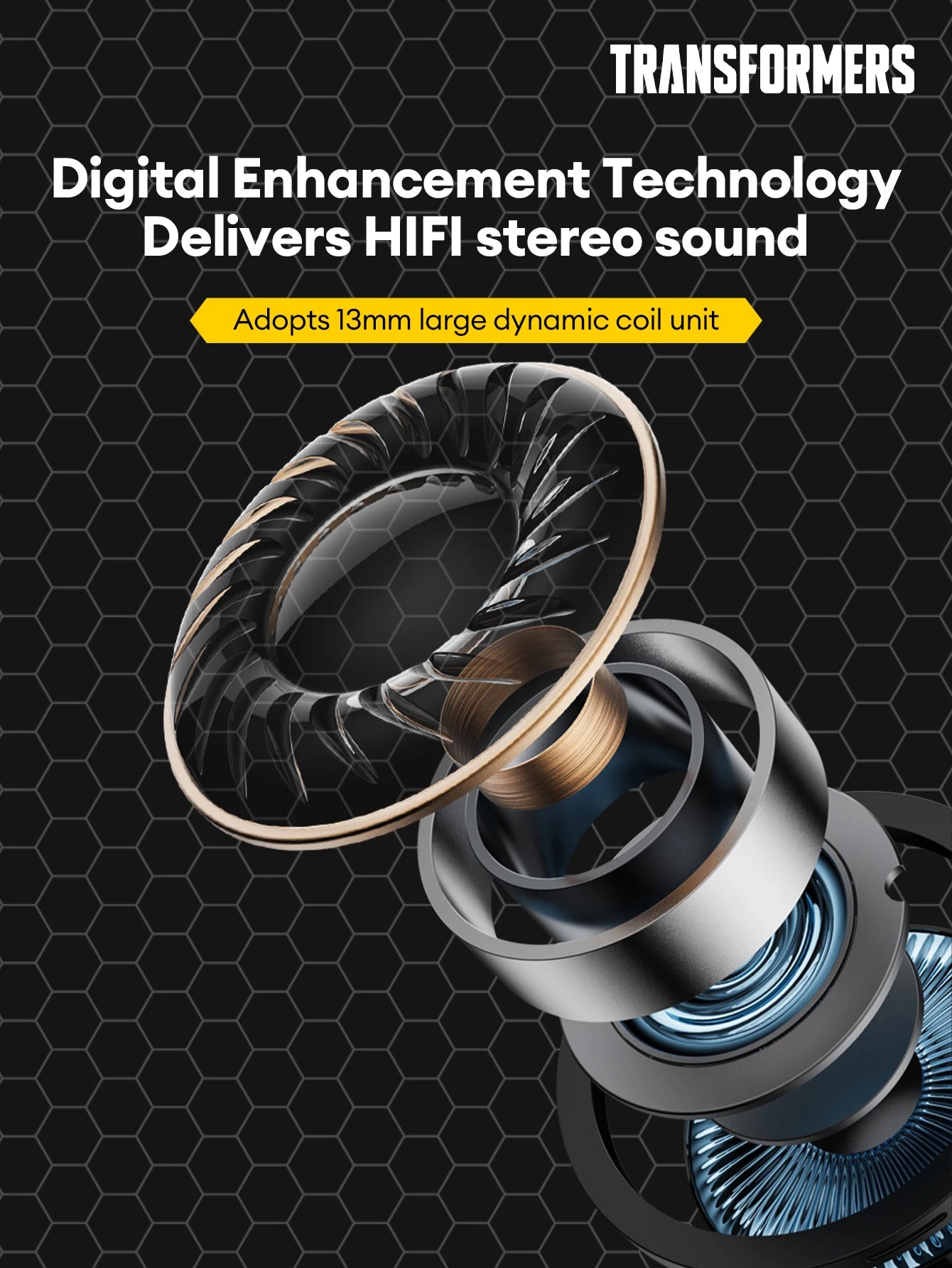 Ship From US Transformers TF-T06 Bluetooth Earphones Gaming Headset/Low Latency with Mic Headphones HD Call Wireless Earbuds