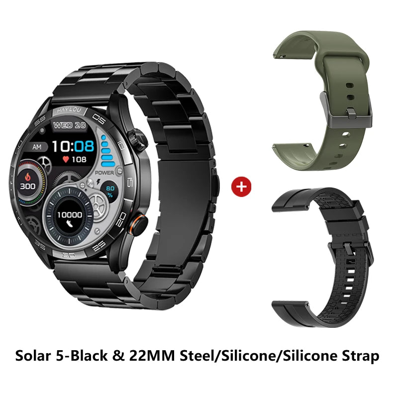 HAYLOU Solar 5 Voice Calling Smartwatch 1.58'' AMOLED Display 60Hz Smart Watch/24H Health Monitoring Sports Smartwatch for Men
