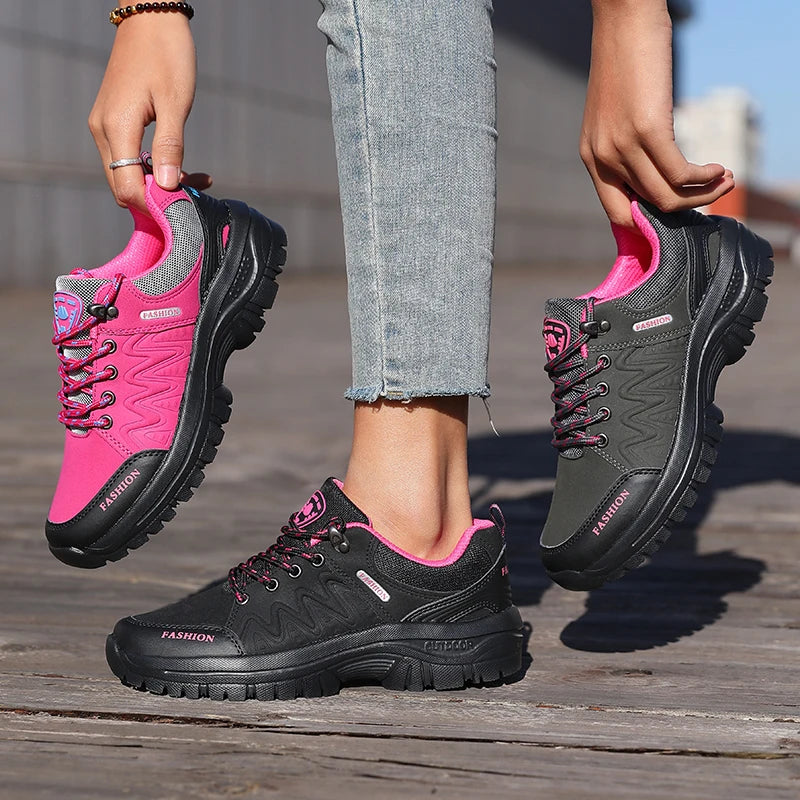 Outdoor Hiking Shoes for Women Anti Slip Comfortable Lightweight/Luxury Brand Waterproof Platform Trekking New Women's Sneakers