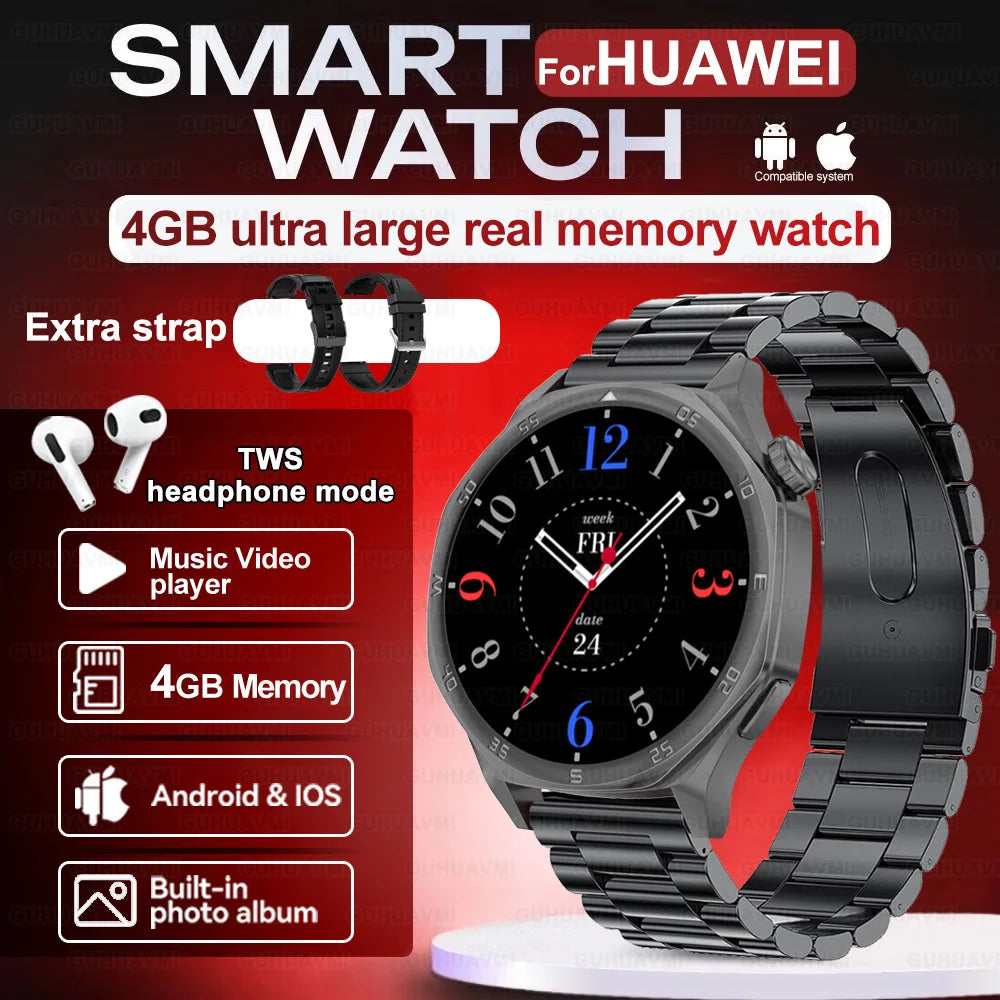 New for Huawei GT5 PRO Smartwatch 4GB Memory GPS Sport Video player/Bluetooth call Electronic album smartwatch for IOS