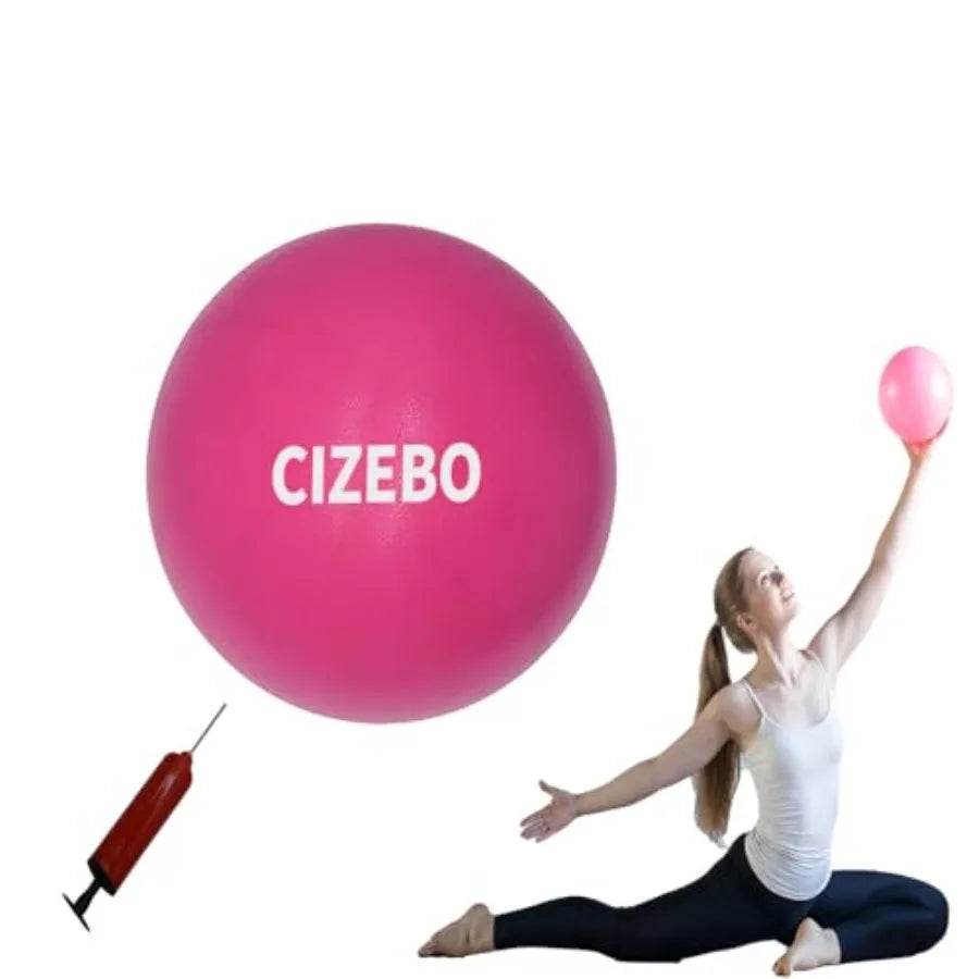 Small Exercise Ball Between Knees 6 inch Pilates Ball/with Needle Pump Mini Yoga Ball for Core Stability Workout Fitness