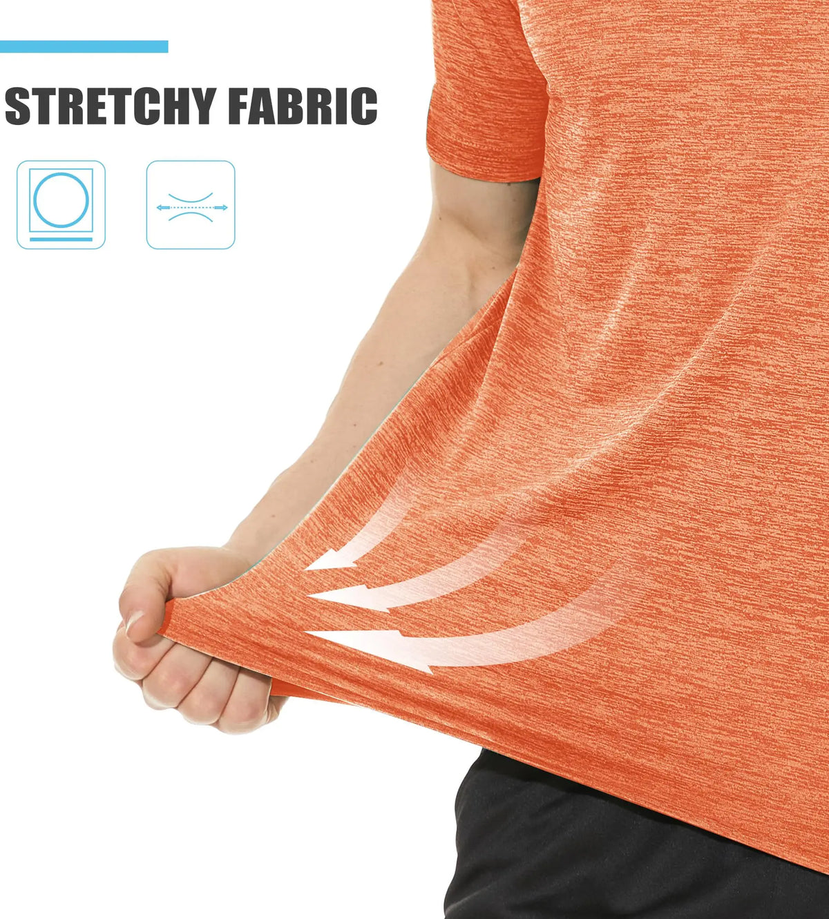 Men's Sports T-Shirts Short Sleeve Quick Dry Athletic/Workout Shirts Breathable Lightweight Running Gym Tees