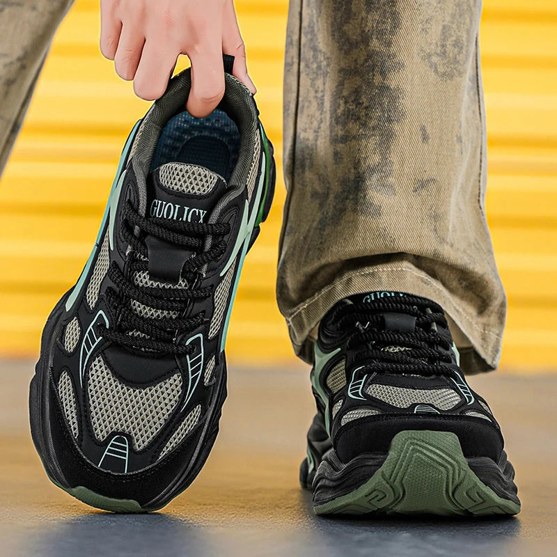 New Style Heightening Casual Thick Bottom Anti-Slip Wear-Resistant/Lightweight Men's Sport Shoes Comfortable Spring