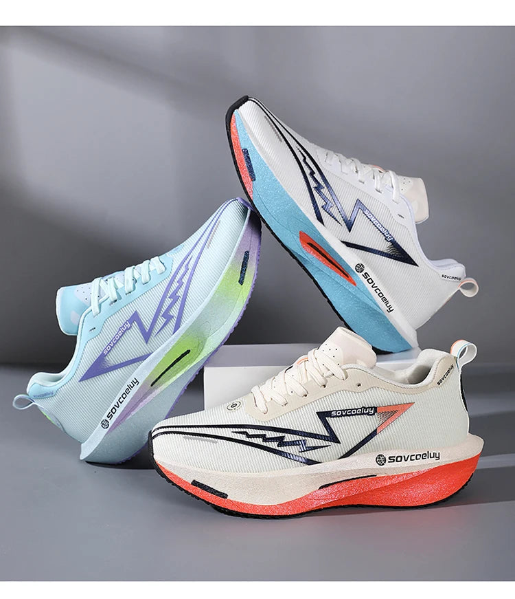 Running Shoes Carbon Marathon Men Sports Breathable/Lightweight Women's Comfortable Athletic Nonskid Sneakers