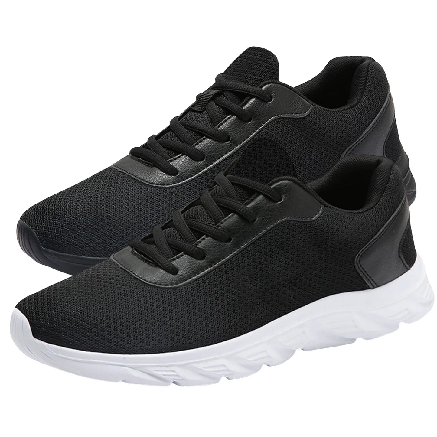 Mens Leather Sneaker Sports Shoes Simple Solid Color Fashion Summer/New Pattern Mesh Breathable Classic Sneaker