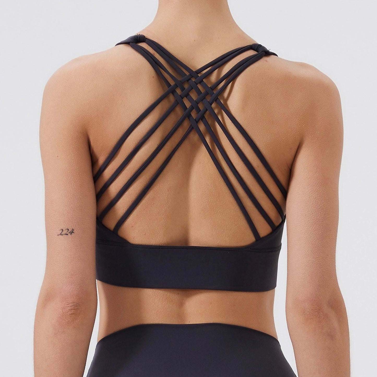 Women Eight Lines Crossing Beautiful Back Sports Bras/Yoga Top Vest Yoga Gym Outdoor Sport Running Fitness Underwear