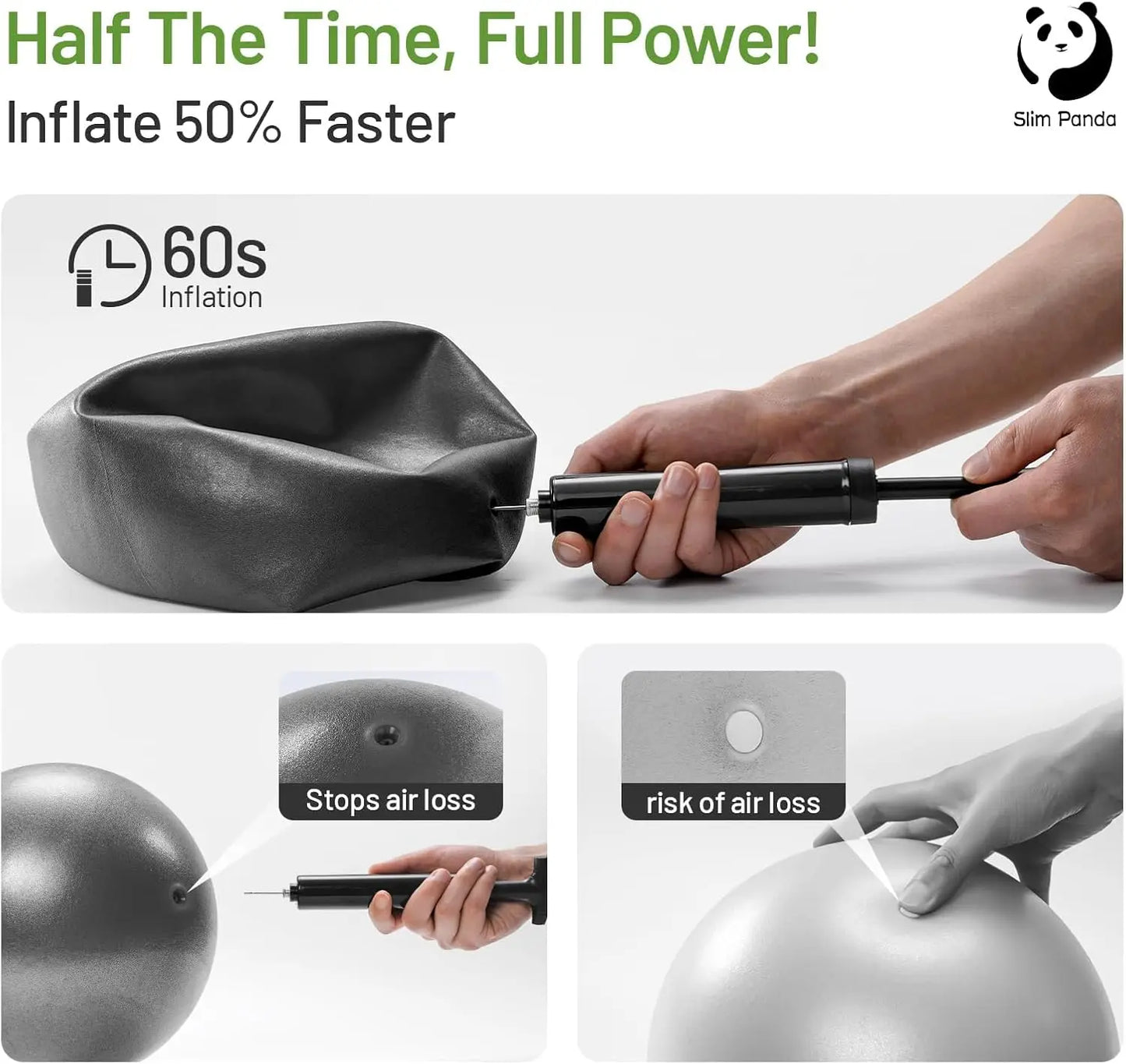 9-Inch Anti-Burst Pilates Ball with Pump/Mini Exercise Ball for Yoga Core Workout & Physical Therapy
