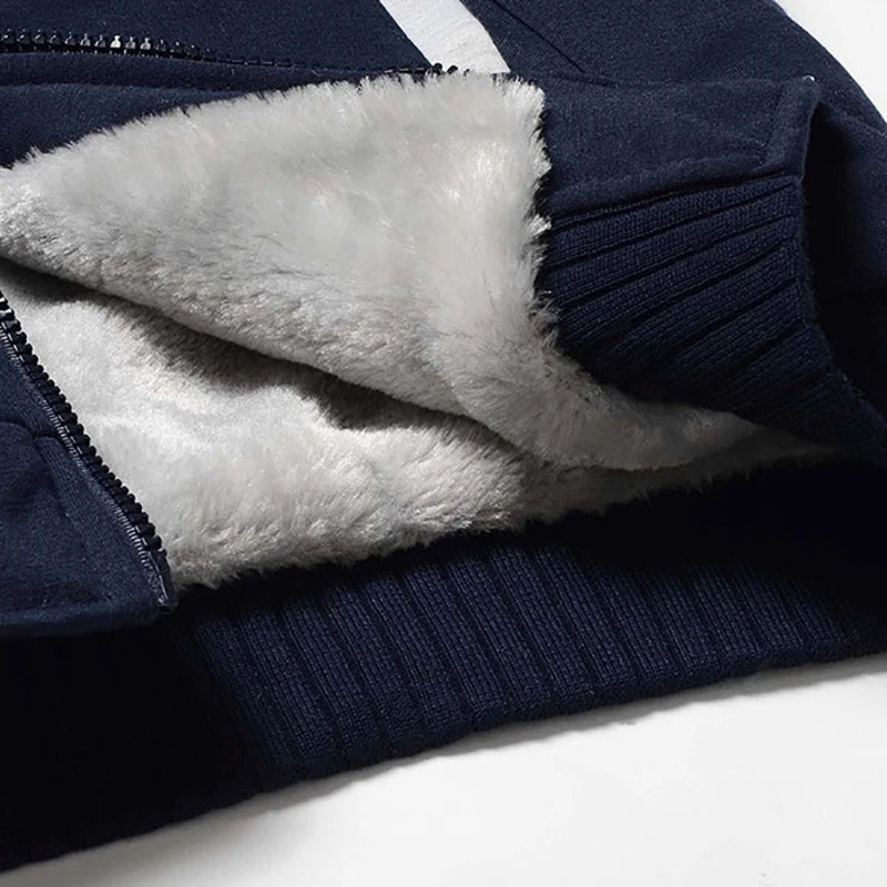 Winter Men's Coats Thicken Warm Jackets for Men Fleece Coat/Men Casual Hoodies Streetwear Long Sleeve Tops Clothing