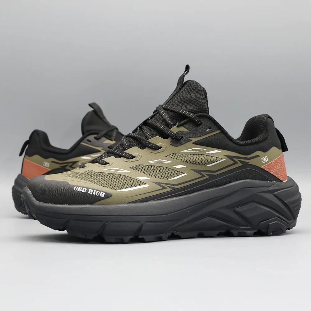 New men's outdoor casual sports shoes versatile, thick-soled cushioned/comfortable breathable non-slip hiking and climbing shoes for men