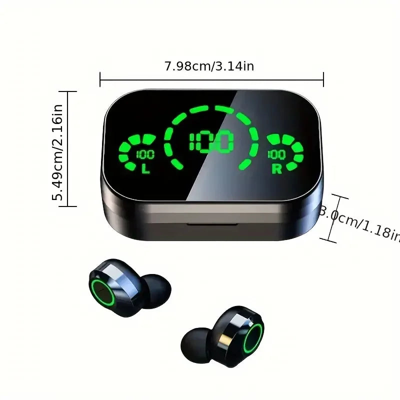 GREATWALL Wireless Headphones TWS Earphones Touch Control/Noise Reduction Stereo Headsets Earbuds With Microphone