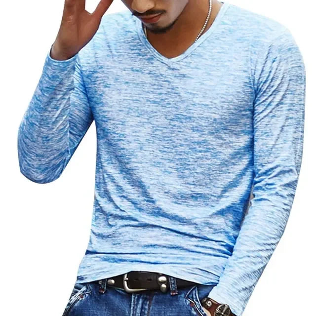 Summer Men's Fashion T shirt Oversized/Casual Long Sleeve Tops Slim Tees Shirt for Men