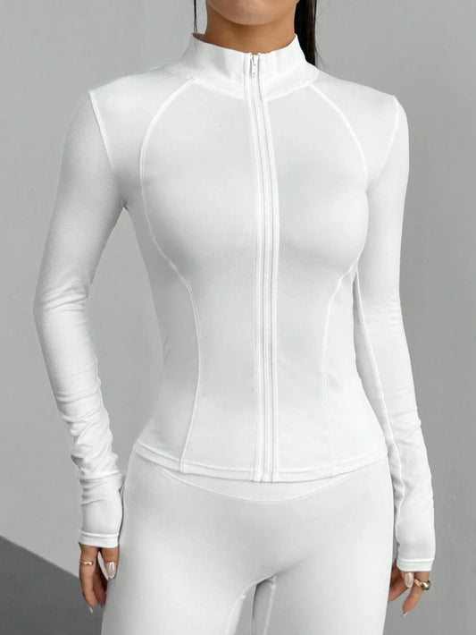 Women's Slim Fit Full Zip/Long Sleeve Sports Jacket