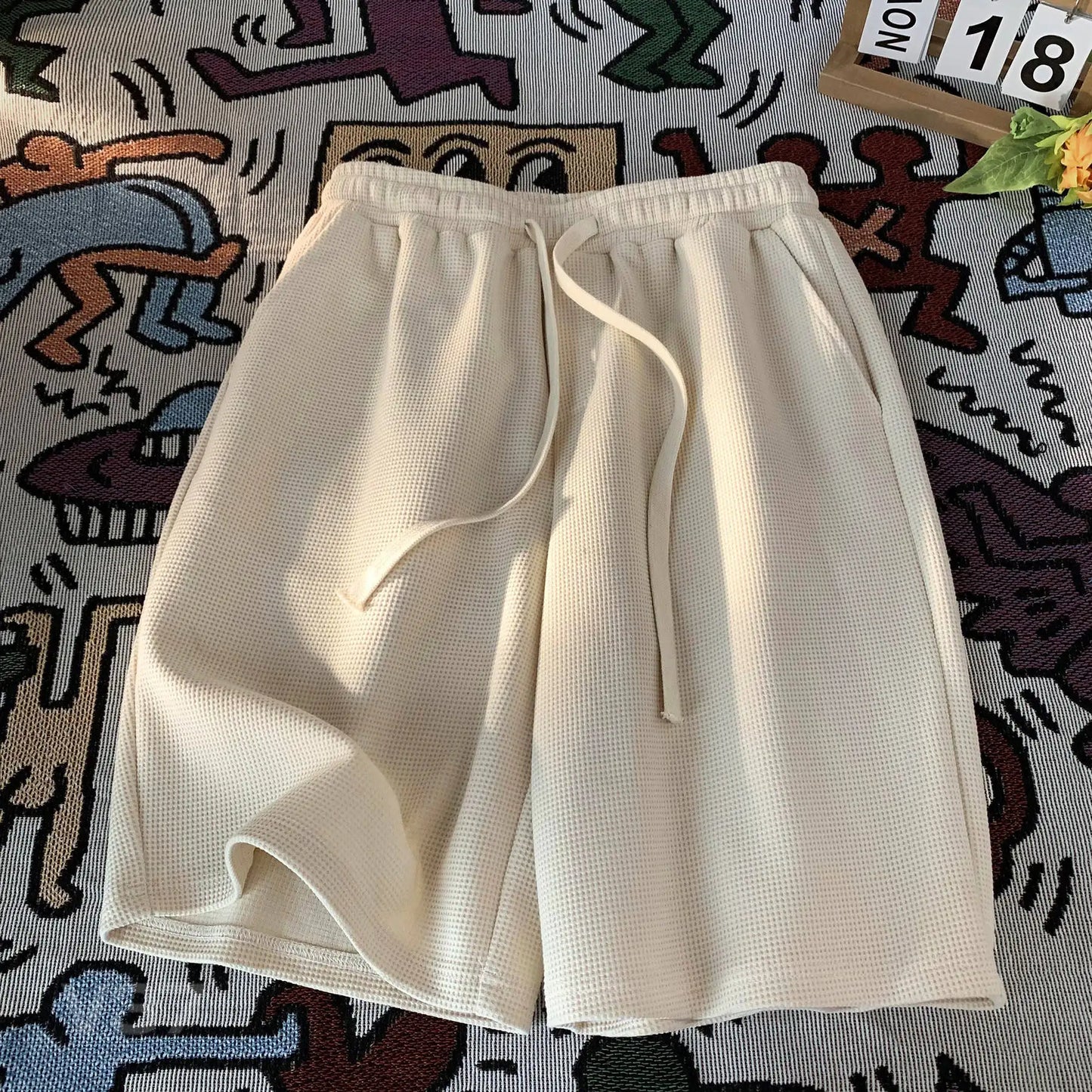 Korean Style Walf Checks Shorts For Men Casual Loose Fit Summer/New Arrival Trendy Brand Youth Sportswear Five Minute Shorts