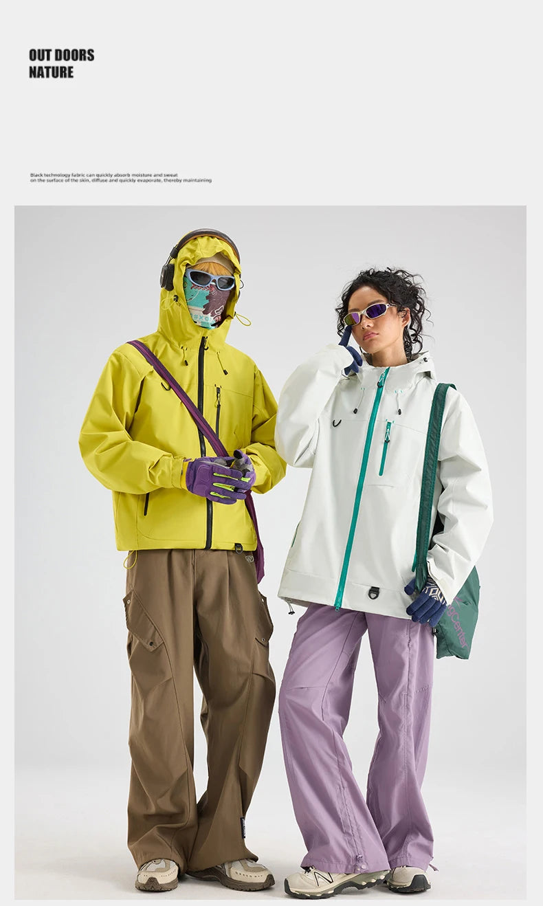 Autumn Sports Jacket Waterproof Windproof Jacket Men Women Outdoor/Sports Hiking Running Mountaineering Hooded Casual Sport Coat