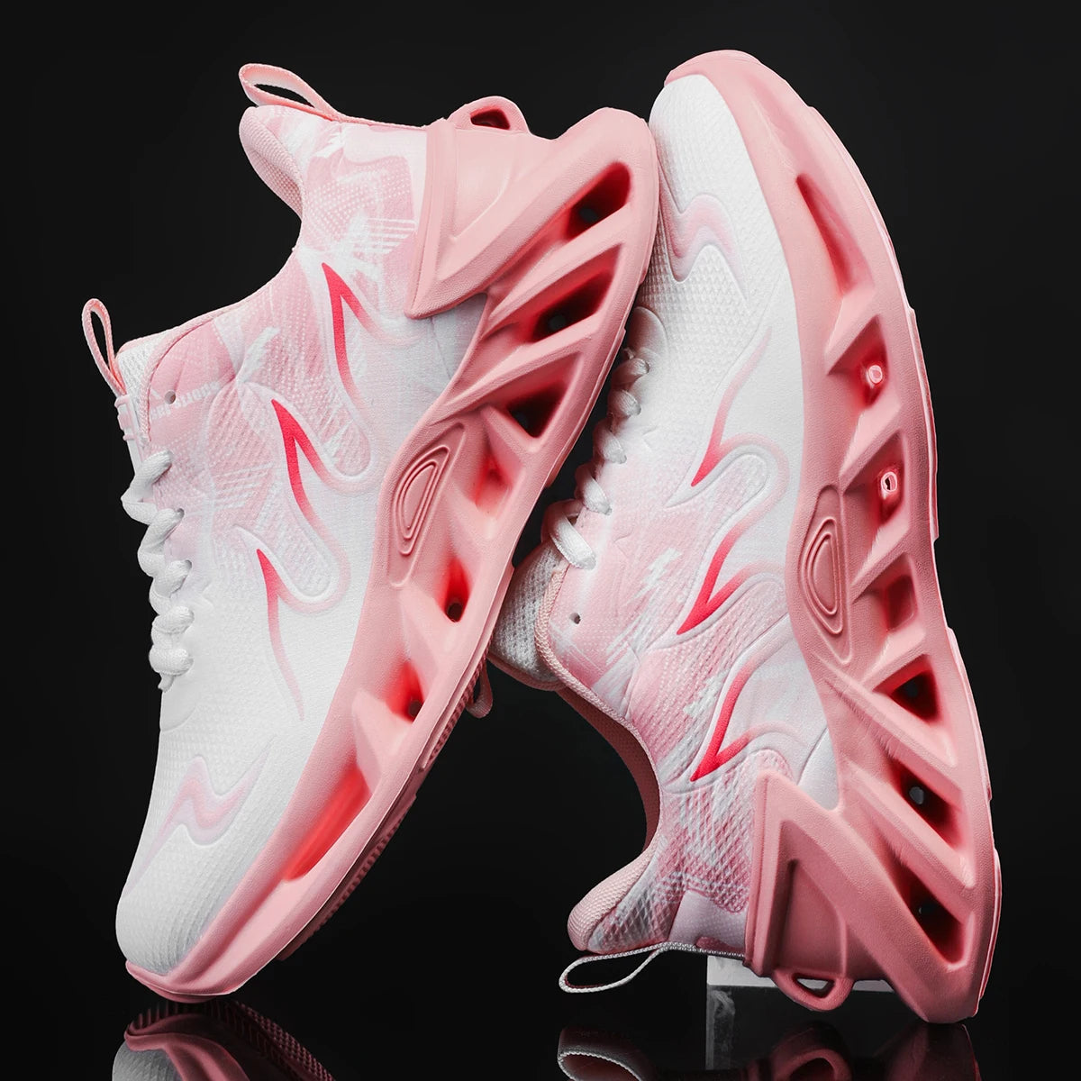 Four-season women's road running shoes, shock-absorbing sports/control casual sports shoes, outdoor anti-slip cross-country shoe