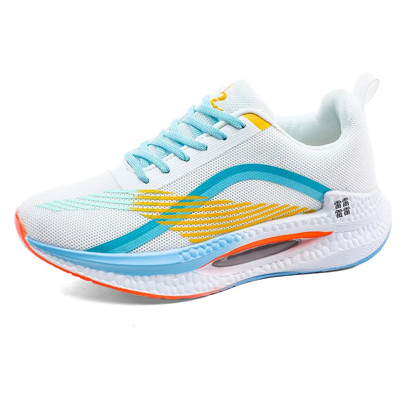 Men's lightweight mesh sports shoes, shock-absorbing/running shoes with air cushion and popcorn sole
