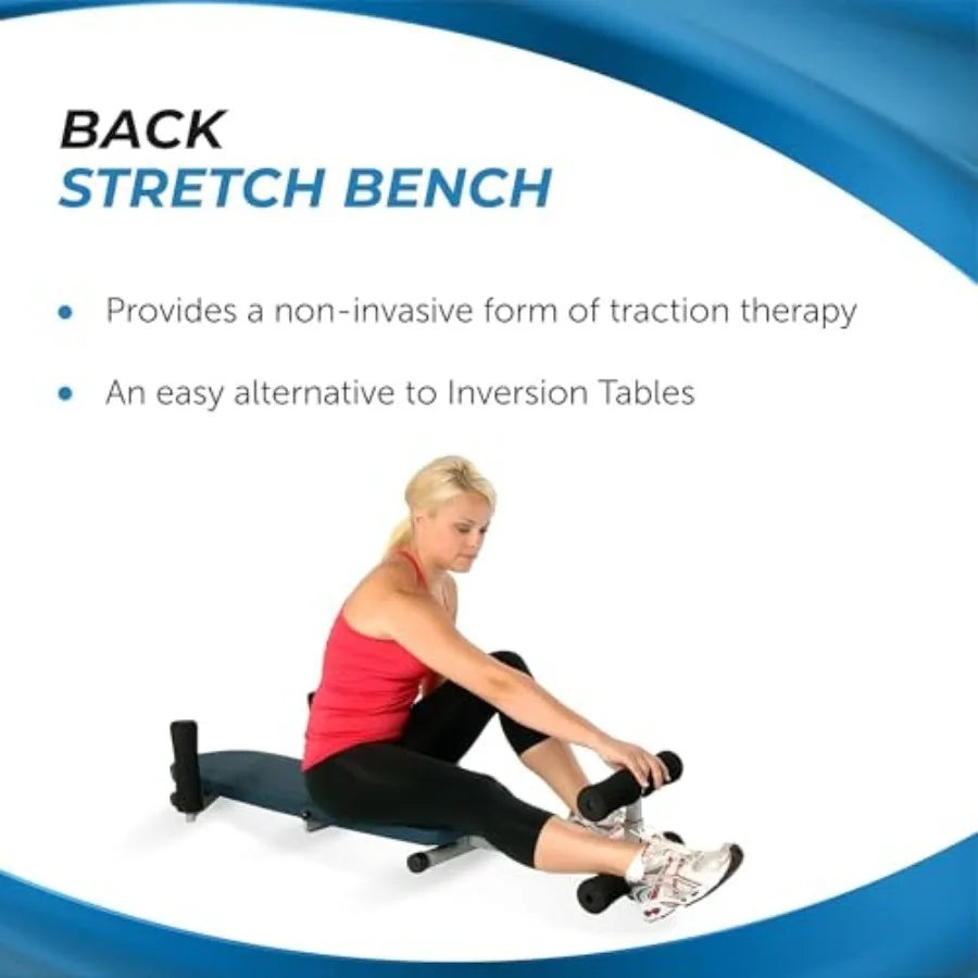 InLine Back Stretch Bench for Upper and Lower Back Relief Non Inversion/Decompression Fitness Equipment with Up to 250 lbs Weigh