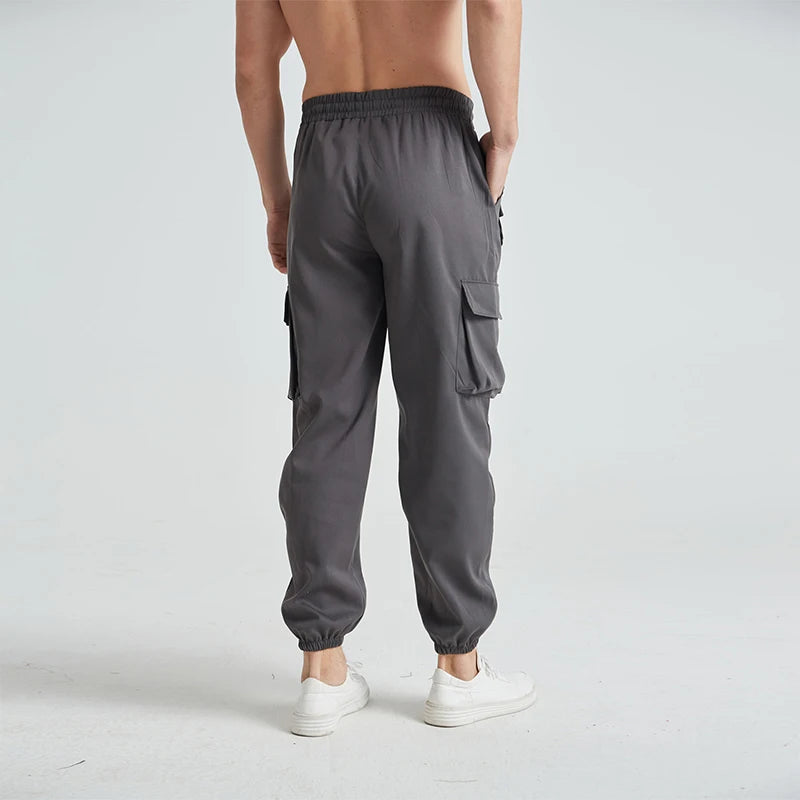 Men s Outdoor Hiking Cargo Pants Lightweight Quick Dry/Breathable Trousers with Adjustable Waistband and Pockets