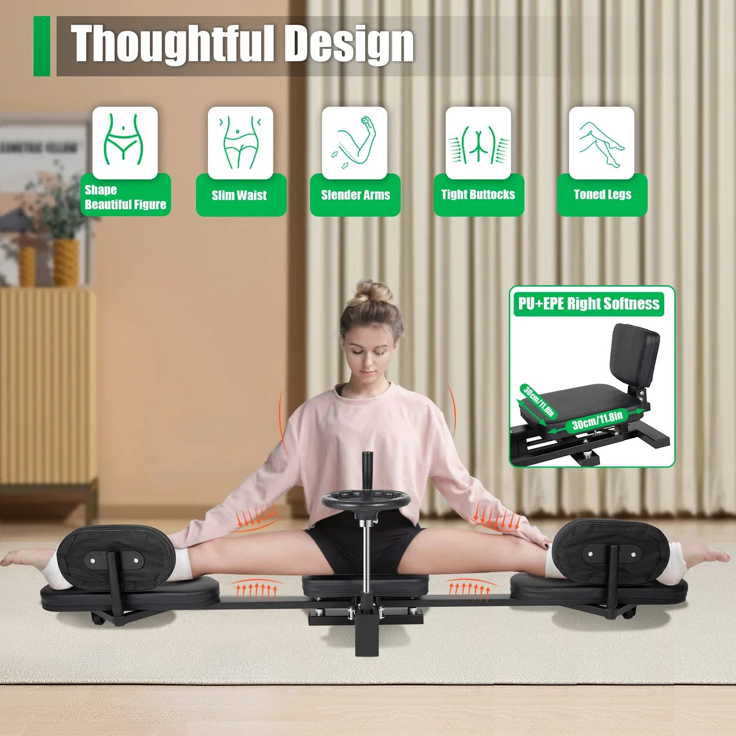 Leg Stretcher, 3 Bar Leg Spreader Heavy Duty Leg Split Machine/for Leg Stretching Leg Press Machine Flexibility