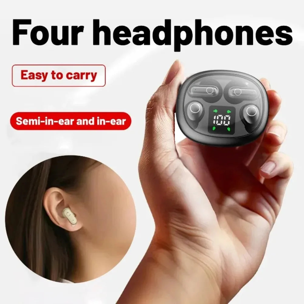 New Dual Wireless Bluetooth Earphones, HiFi Sound Low Latency/Noise Reduction Earbuds for iPhone Android