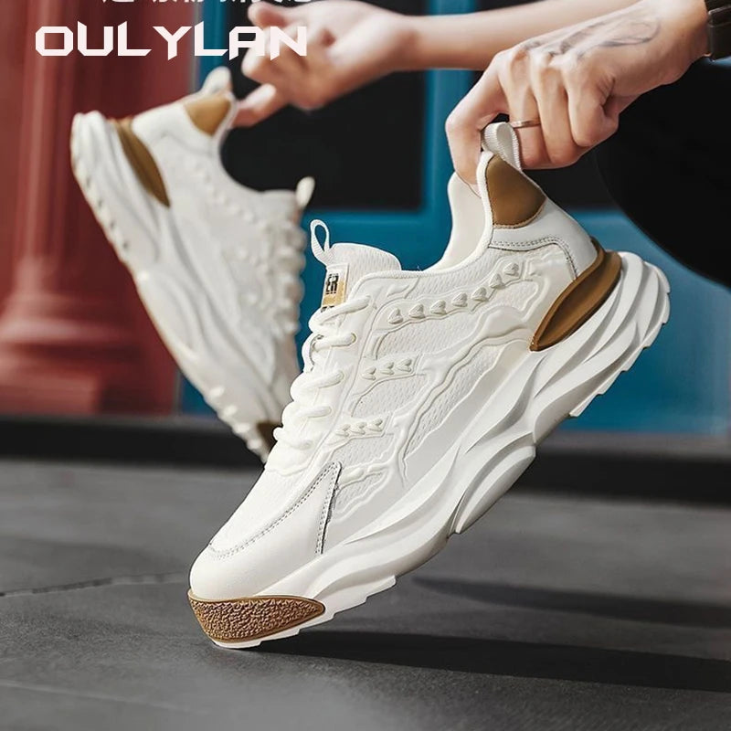 Men's Lightweight Thick Sole Increase Sneaker New Versatile/Men's Shoes Spring Leisure Running Sneakers Breathable