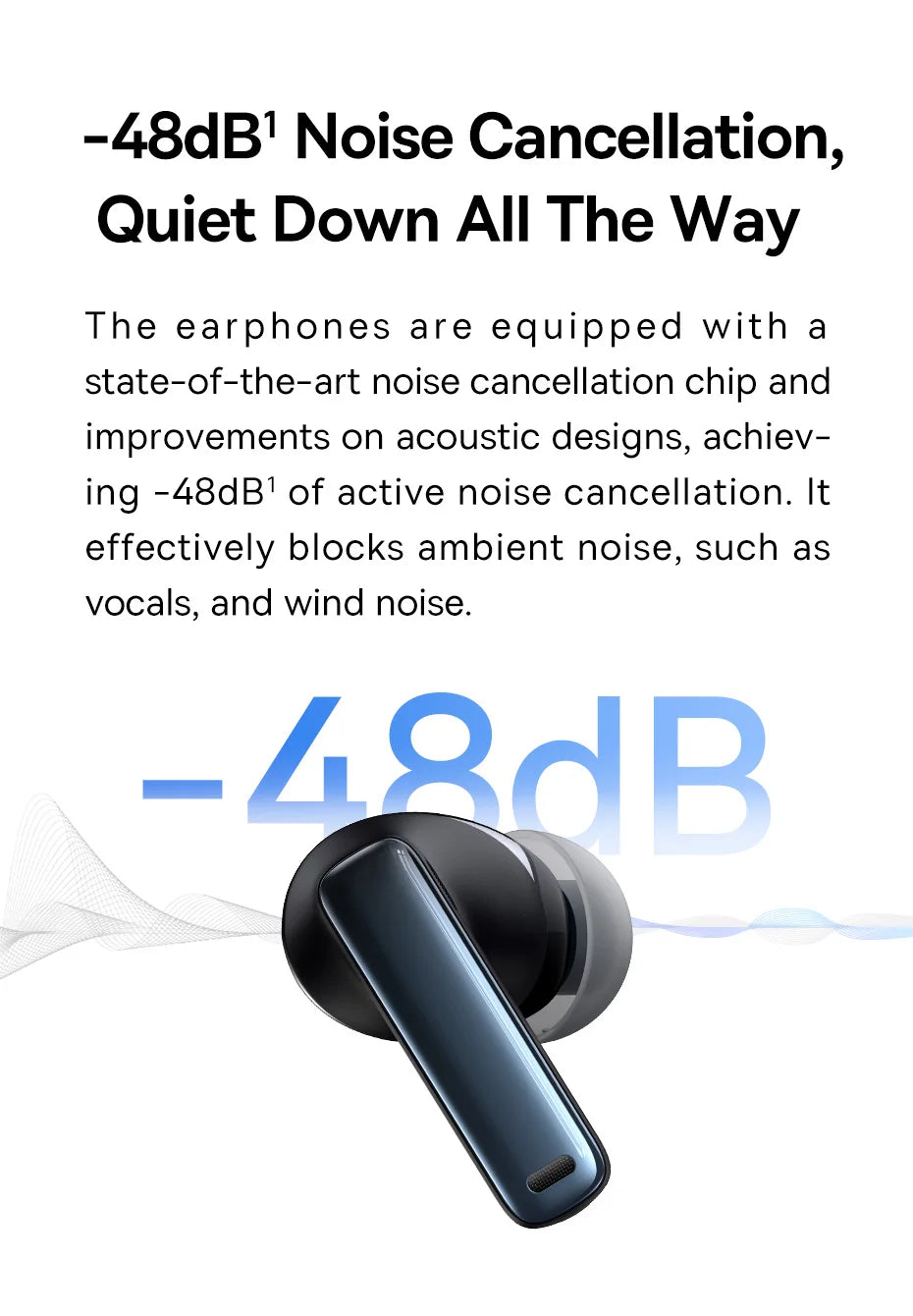 Baseus Bowie M2s Wireless Earphone -48dB Active Noise Cancellation/Bluetooth 5.3 Headphones Support 3D Audio Earbuds