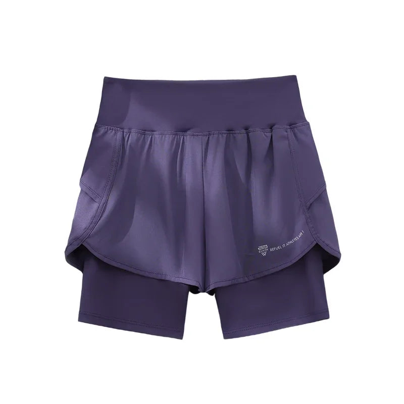 Women Running Shorts 2 In 1 Quick Dry High Waist Summer Shorts/With Pocket Lightweight Cycling Clothes Athletic Wear