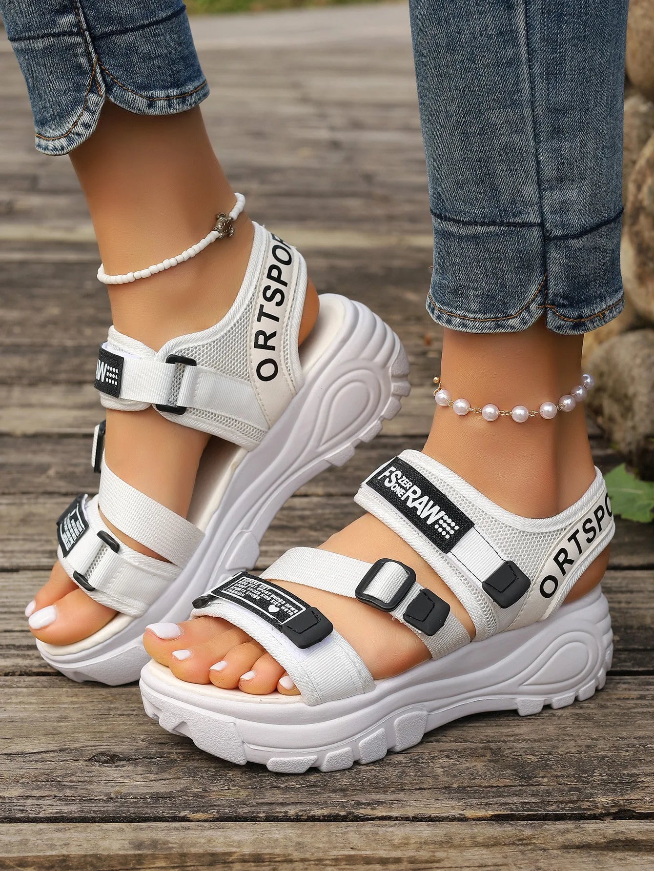 Sports Sandals Women's Beach Shoes Thin Straps Thick-Soled Shoe/Summer New Styles Soft Soles Versatile Comfortable Simple